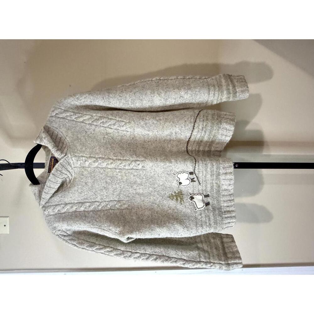 Woolrich Gray Cowl Neck Sweater with Sheep Design - Picture 2 of 7